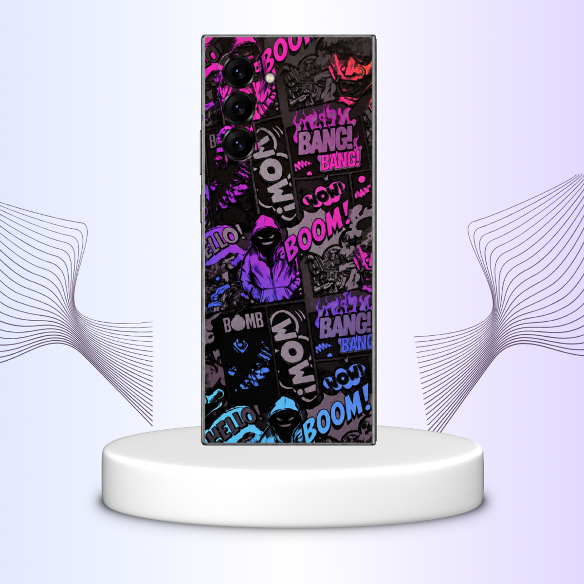 Αυτοκόλλητο Skin Προστασίας Πλάτης Samsung Galaxy Z Fold6 Gams Premium Vinyl Skin Back Plate - 3D Neonbomb (GAMS-VNL-SKIN-3DN