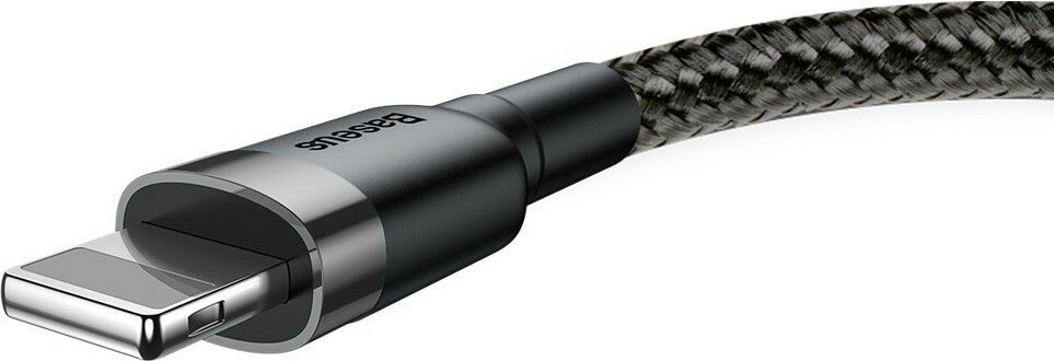 Baseus Καλώδιο Φόρτισης και Μεταφοράς Δεδομένων USB σε Lightning 200cm - 1.5A - Grey / Black (CALKLF-CG1)