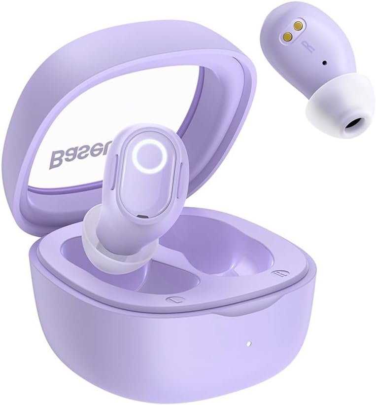 Bluetooth Ακουστικά Baseus True Wireless Earbuds Bowie WM02 OS Ασύρματα με Θήκη Φόρτισης - Purple (NGTW370205)