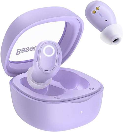Bluetooth Ακουστικά Baseus True Wireless Earbuds Bowie WM02 OS Ασύρματα με Θήκη Φόρτισης - Purple (NGTW370205)