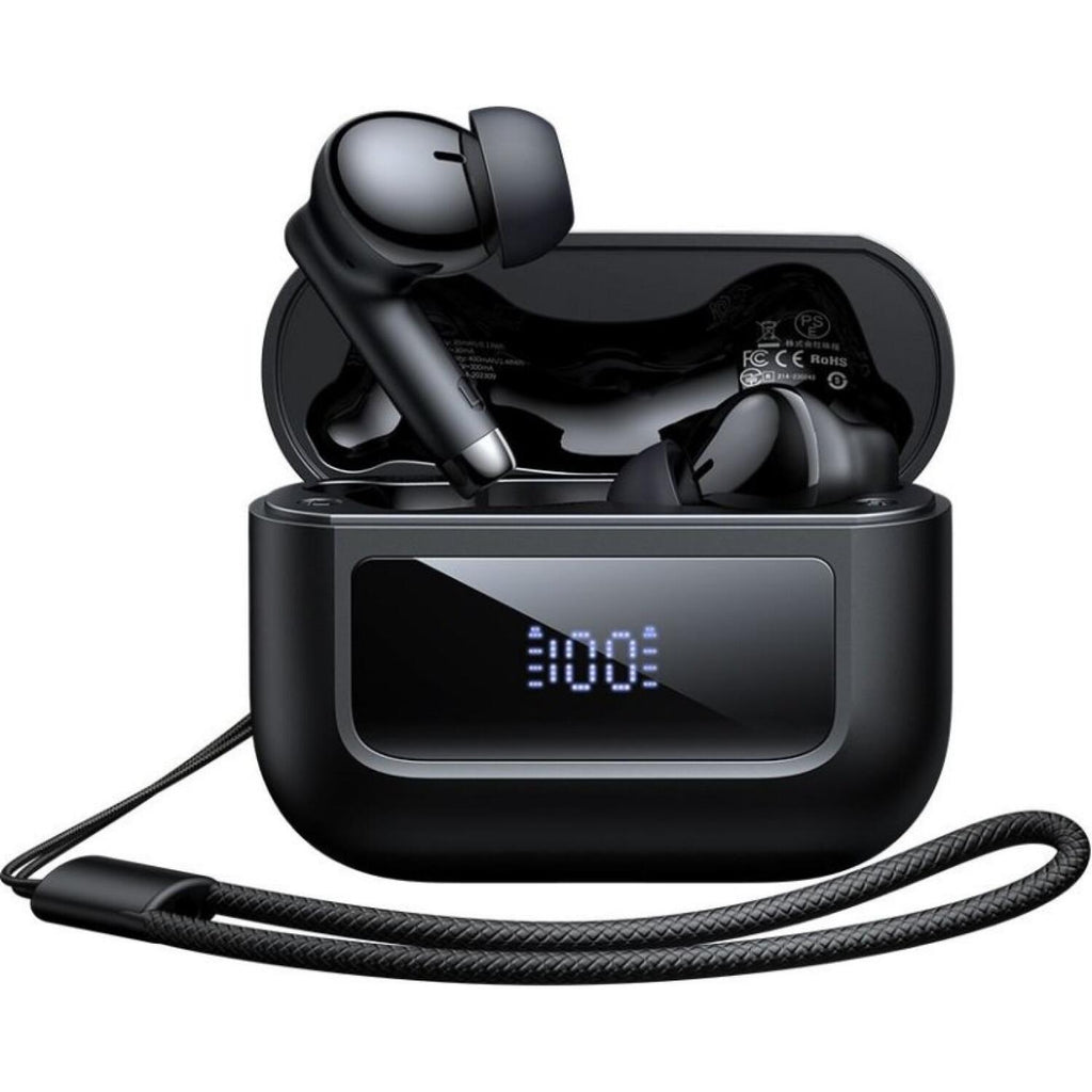 Bluetooth Ακουστικά Mcdodo B04 TWS Earbuds Ασύρματα με Θήκη Φόρτισης / Ψηφιακή Οθόνη LED & Λουράκι Χειρός - Black (HP-3290)