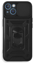 Bodycell Armor Slide - Ανθεκτική Θήκη Apple iPhone 13 με Κάλυμμα για την Κάμερα & Μεταλλικό Ring Holder - Black (520601500326