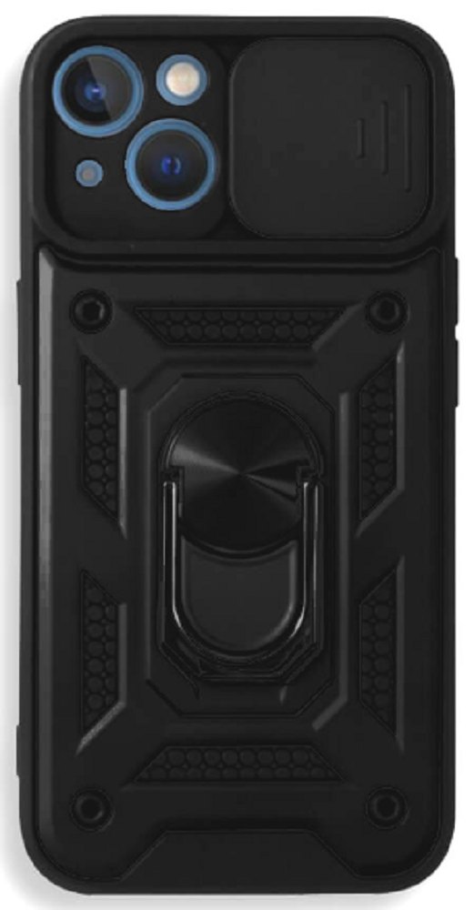 Bodycell Armor Slide - Ανθεκτική Θήκη Apple iPhone 13 mini με Κάλυμμα για την Κάμερα & Μεταλλικό Ring Holder - Black (5206015
