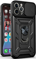 Bodycell Armor Slide - Ανθεκτική Θήκη Apple iPhone 13 Pro Max με Κάλυμμα για την Κάμερα & Μεταλλικό Ring Holder - Black (5206