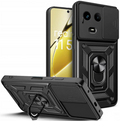 Bodycell Armor Slide - Ανθεκτική Θήκη Realme 11 5G / 11x με Κάλυμμα για την Κάμερα & Μεταλλικό Ring Holder - Black (520601507