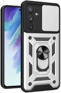 Bodycell Armor Slide - Ανθεκτική Θήκη Samsung Galaxy A14 με Κάλυμμα για την Κάμερα & Μεταλλικό Ring Holder - Silver (52060150