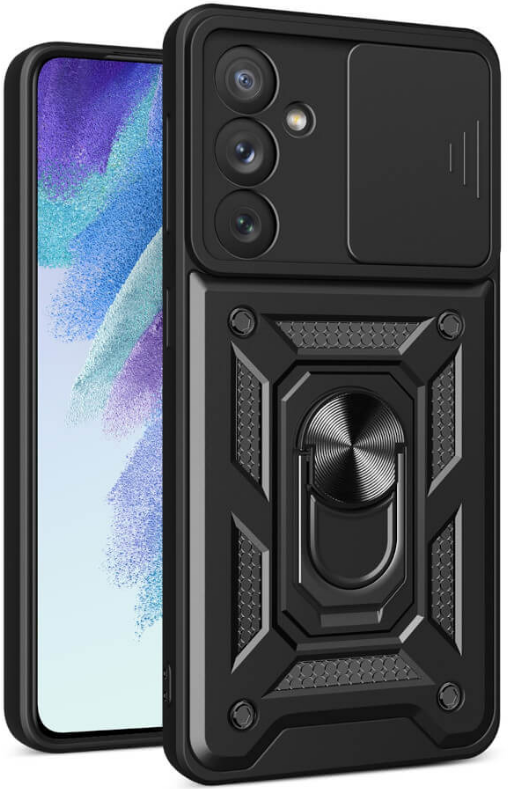 Bodycell Armor Slide - Ανθεκτική Θήκη Samsung Galaxy A54 με Κάλυμμα για την Κάμερα & Μεταλλικό Ring Holder - Black (520601501