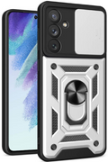 Bodycell Armor Slide - Ανθεκτική Θήκη Samsung Galaxy A54 με Κάλυμμα για την Κάμερα & Μεταλλικό Ring Holder - Silver (52060150