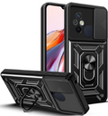 Bodycell Armor Slide - Ανθεκτική Θήκη Xiaomi Redmi 12C με Κάλυμμα για την Κάμερα & Μεταλλικό Ring Holder - Black (52060150128