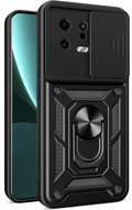 Bodycell Armor Slide - Ανθεκτική Θήκη Xiaomi 13 με Κάλυμμα για την Κάμερα & Μεταλλικό Ring Holder - Black (5206015011474)