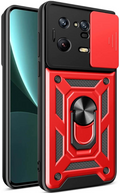 Bodycell Armor Slide - Ανθεκτική Θήκη Xiaomi 13 Pro με Κάλυμμα για την Κάμερα & Μεταλλικό Ring Holder - Red (5206015011511)