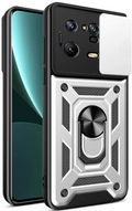 Bodycell Armor Slide - Ανθεκτική Θήκη Xiaomi 13 Pro με Κάλυμμα για την Κάμερα & Μεταλλικό Ring Holder - Silver (5206015011528