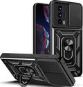 Bodycell Armor Slide - Ανθεκτική Θήκη Xiaomi Poco F5 Pro με Κάλυμμα για την Κάμερα & Μεταλλικό Ring Holder - Black (520601502