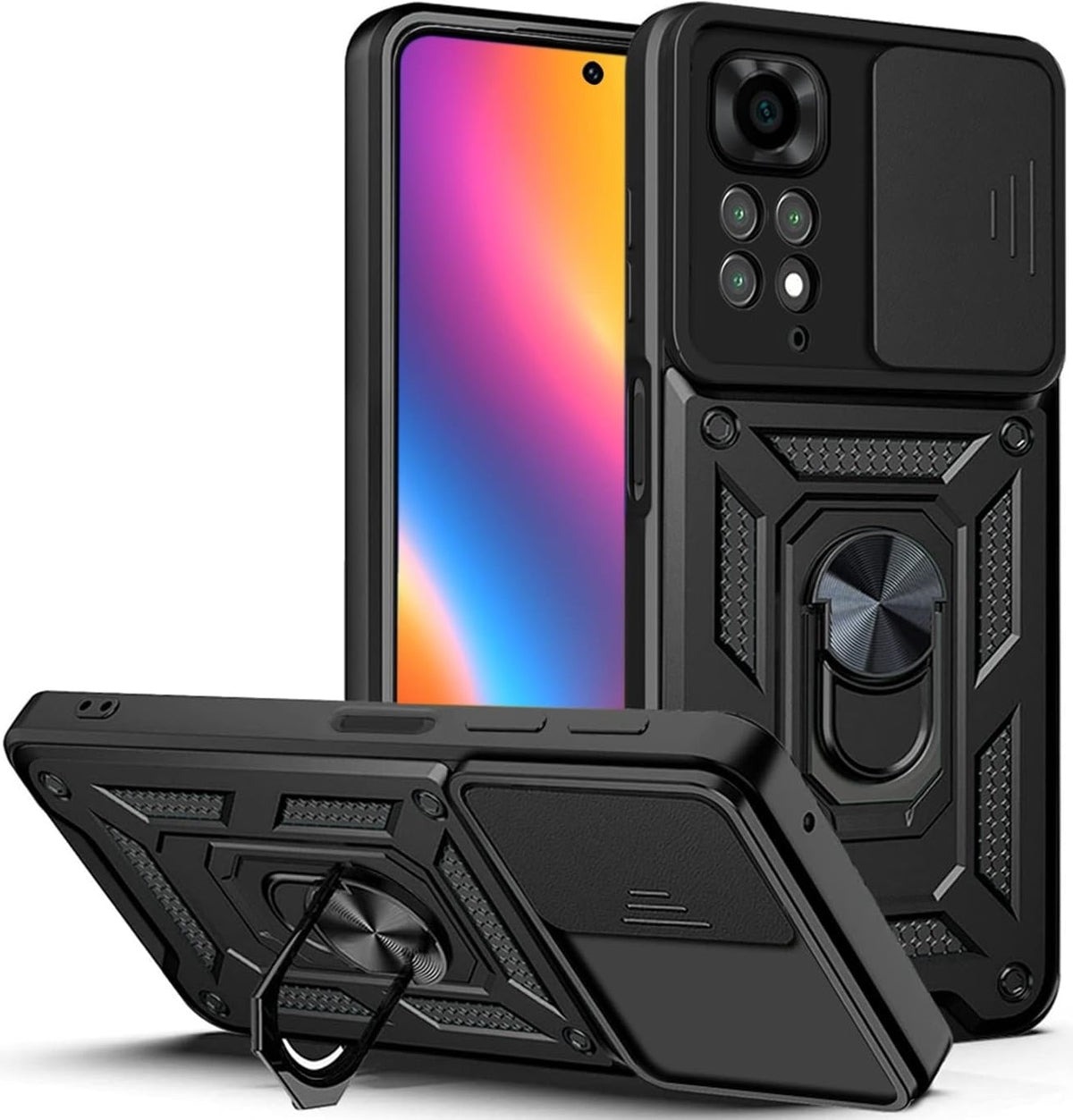 Bodycell Armor Slide - Ανθεκτική Θήκη Xiaomi Redmi Note 11 Pro / Redmi Note 12 Pro 4G με Κάλυμμα για την Κάμερα & Μεταλλικό R