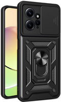 Bodycell Armor Slide - Ανθεκτική Θήκη Xiaomi Redmi Note 12 4G με Κάλυμμα για την Κάμερα & Μεταλλικό Ring Holder - Black (5206