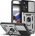 Bodycell Armor Slide - Ανθεκτική Θήκη Xiaomi Redmi Note 12S με Κάλυμμα για την Κάμερα & Μεταλλικό Ring Holder - Silver (52060