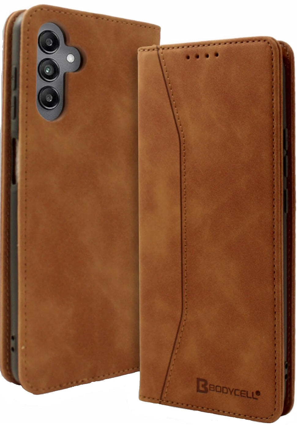 Bodycell Book Case - Θήκη Πορτοφόλι - Samsung Galaxy A25 - Brown (5206015073427)