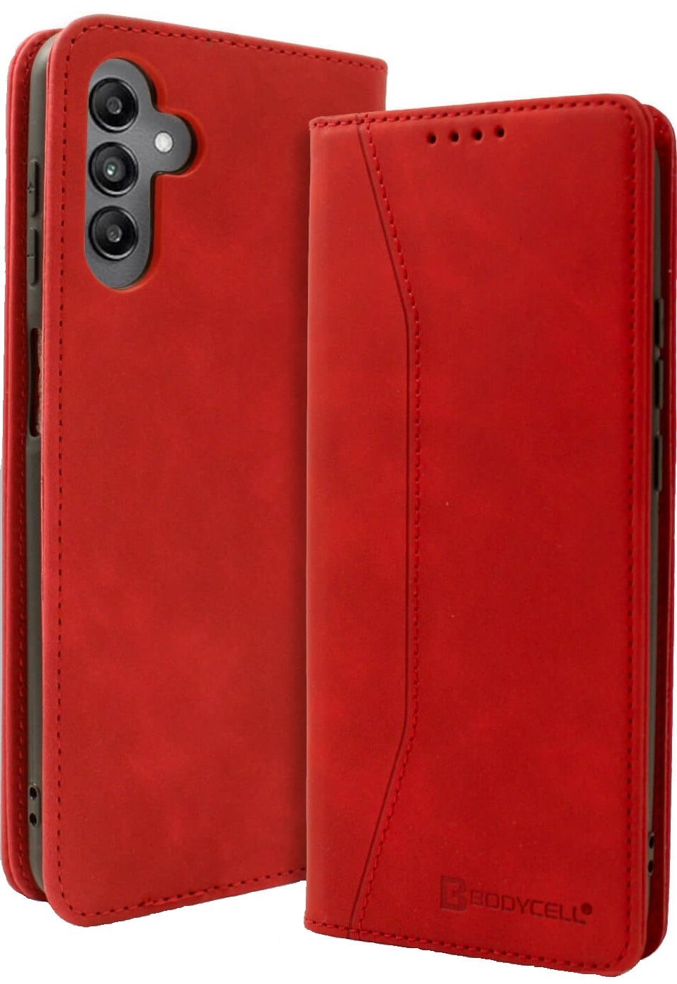 Bodycell Book Case - Θήκη Πορτοφόλι - Samsung Galaxy A25 - Red (5206015073434)