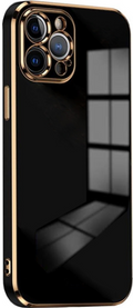 Bodycell Gold Plated - Θήκη Σιλικόνης Apple iPhone 13 Pro - Black (5206015069161)