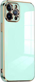 Bodycell Gold Plated - Θήκη Σιλικόνης Apple iPhone 13 Pro - Mint Green (5206015069178)