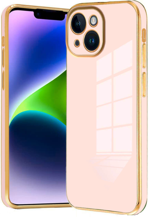 Bodycell Gold Plated - Θήκη Σιλικόνης Apple iPhone 14 - Pink (5206015070662)