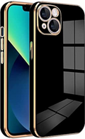 Bodycell Gold Plated - Θήκη Σιλικόνης Apple iPhone 14 Plus - Black (5206015069253)