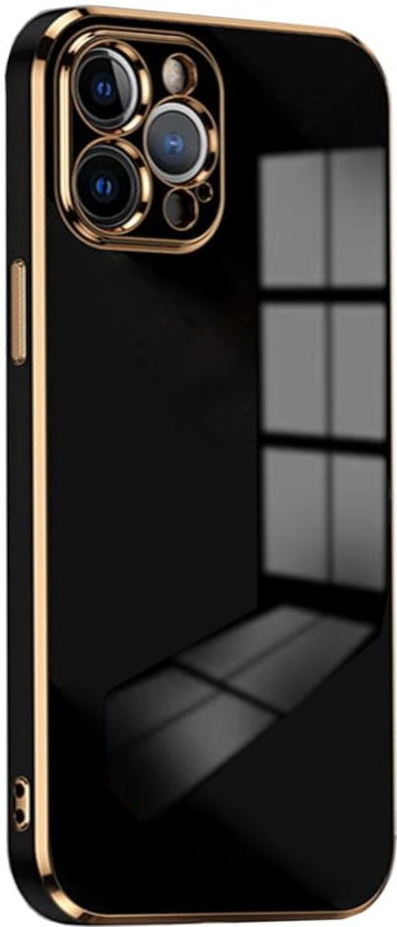 Bodycell Gold Plated - Θήκη Σιλικόνης Apple iPhone 14 Pro Max - Black (5206015069314)
