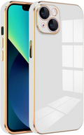 Bodycell Gold Plated - Θήκη Σιλικόνης Apple iPhone 14 - White (5206015069246)