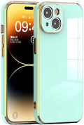 Bodycell Gold Plated - Θήκη Σιλικόνης Apple iPhone 15 Plus - Mint Green (5206015073755)