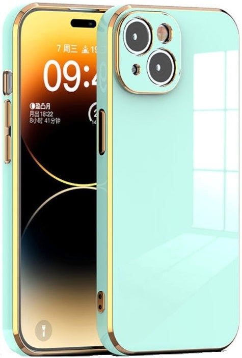 Bodycell Gold Plated - Θήκη Σιλικόνης Apple iPhone 15 Plus - Mint Green (5206015073755)