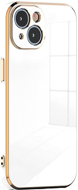 Bodycell Gold Plated - Θήκη Σιλικόνης Apple iPhone 15 Plus - White (5206015073786)