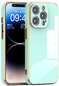 Θήκη Apple iPhone 15 Pro Max - Bodycell Gold Plated Σιλικόνης - Mint Green (5206015073847)