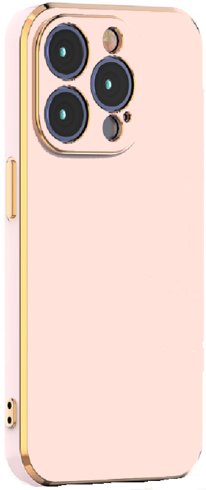 Θήκη Apple iPhone 15 Pro Max - Bodycell Gold Plated Σιλικόνης - Pink (5206015073854)