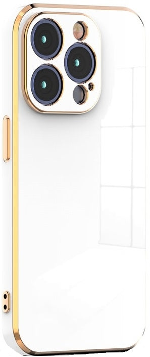 Bodycell Gold Plated - Θήκη Σιλικόνης Apple iPhone 15 Pro - White (5206015073823)