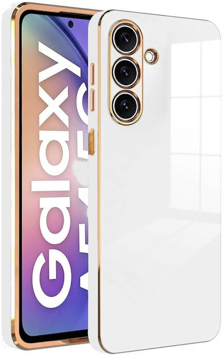 Bodycell Gold Plated - Θήκη Σιλικόνης Samsung Galaxy A54 - White (5206015071355)