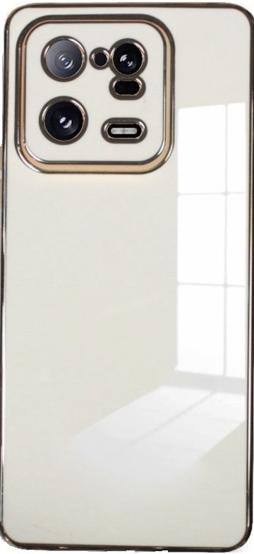 Bodycell Gold Plated - Θήκη Σιλικόνης Xiaomi 13 Pro - White (5206015069901)