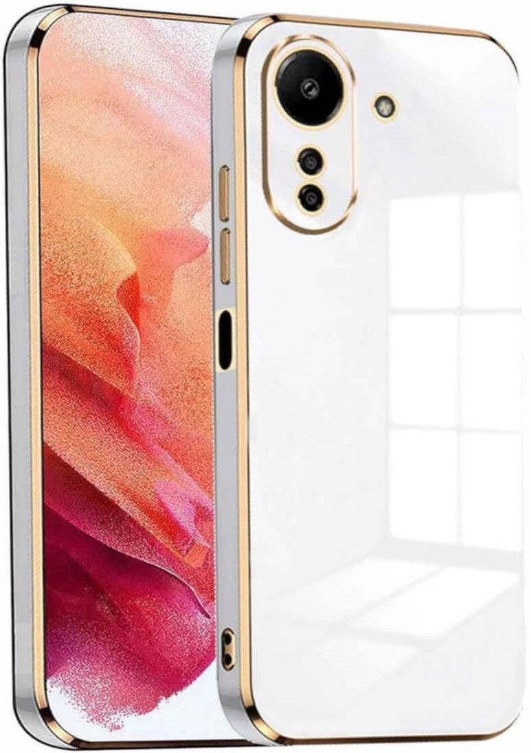 Bodycell Gold Plated - Θήκη Σιλικόνης Xiaomi Redmi 13C 4G / Poco C65 - White (5206015074585)