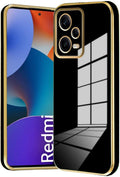 Bodycell Gold Plated - Θήκη Σιλικόνης Xiaomi Redmi Note 12 5G / Poco X5 - Black (5206015071706)