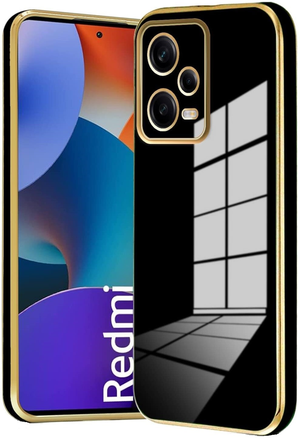 Bodycell Gold Plated - Θήκη Σιλικόνης Xiaomi Redmi Note 12 Pro Plus - Black (5206015071782)