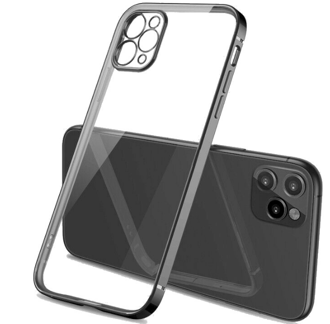Bodycell HD Διάφανη Θήκη Σιλικόνης Apple iPhone 13 Pro Max - Black (5206015067402)