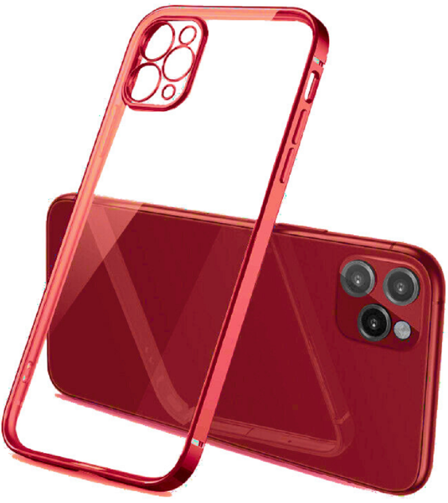 Bodycell HD Διάφανη Θήκη Σιλικόνης Apple iPhone 13 Pro Max - Red (5206015067426)