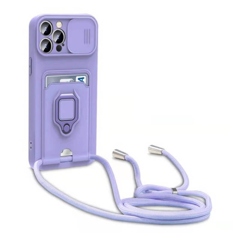 Bodycell Multifunction - Ανθεκτική Θήκη Apple iPhone 13 Pro με Λουράκι Λαιμού / Κάλυμμα Κάμερας / Ring Holder / Υποδοχή Κάρτα