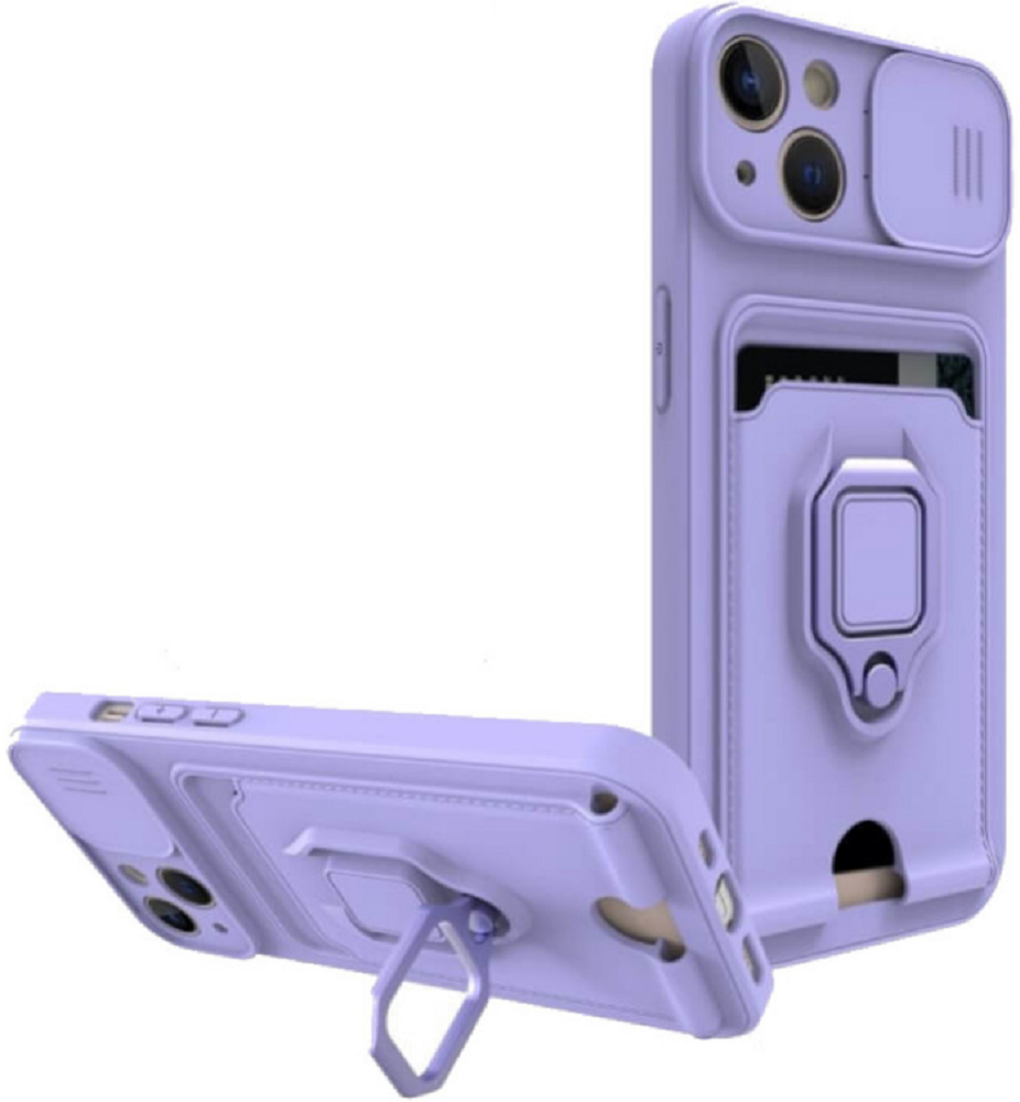 Bodycell Multifunction - Ανθεκτική Θήκη Apple iPhone 14 Plus με Λουράκι Λαιμού / Κάλυμμα Κάμερας / Ring Holder / Υποδοχή Κάρτ