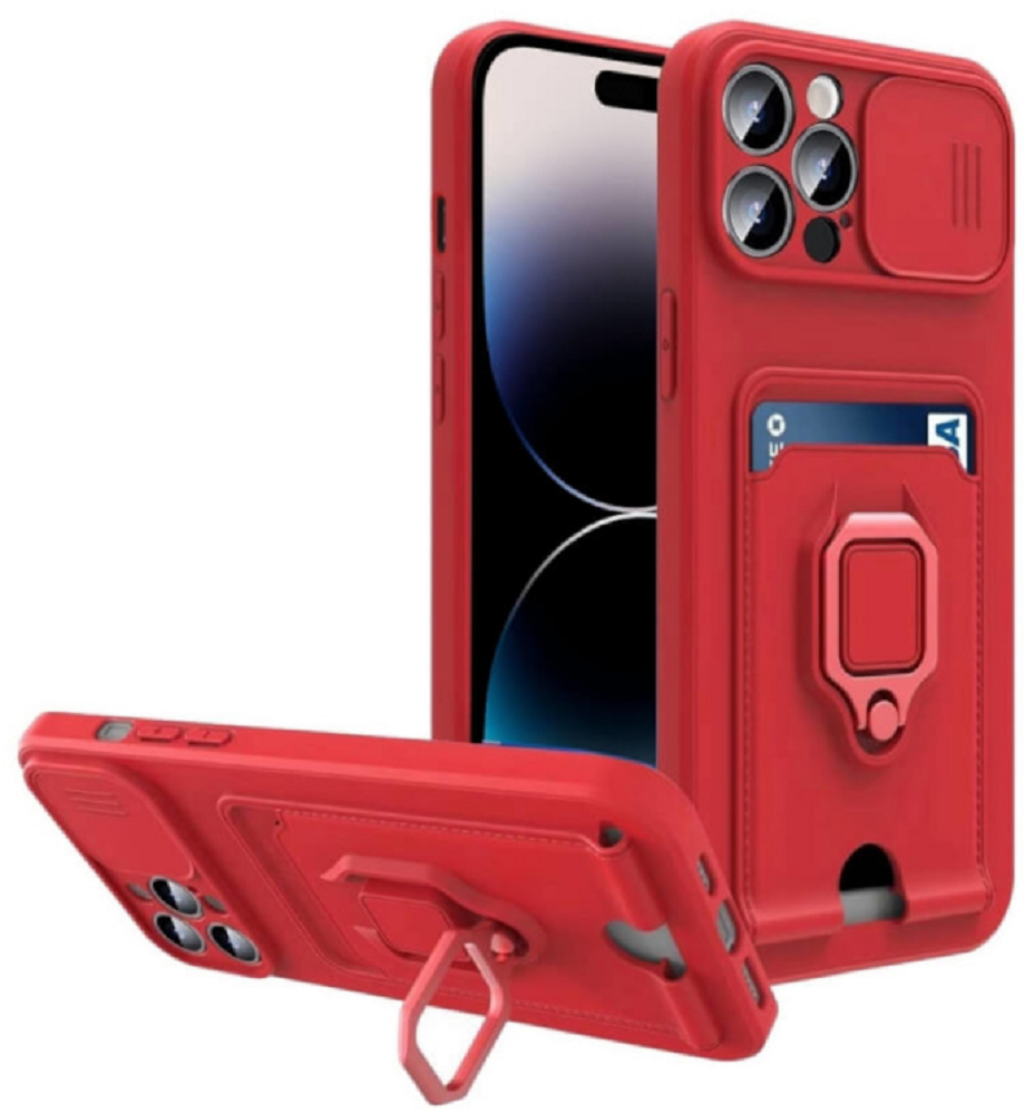 Bodycell Multifunction - Ανθεκτική Θήκη Apple iPhone 14 Pro με Λουράκι Λαιμού / Κάλυμμα Κάμερας / Ring Holder / Υποδοχή Κάρτα