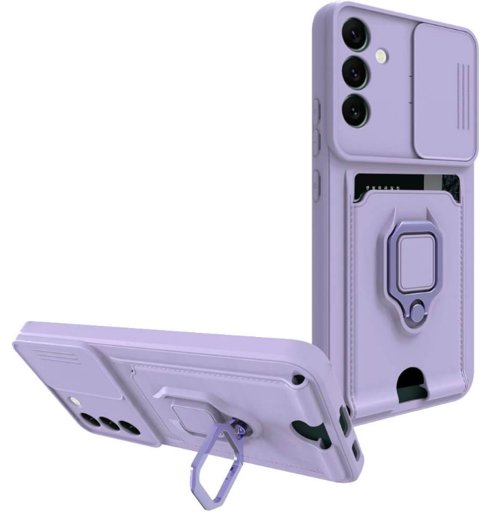 Bodycell Multifunction - Ανθεκτική Θήκη Samsung Galaxy A14 με Λουράκι Λαιμού / Κάλυμμα Κάμερας / Ring Holder / Υποδοχή Κάρτας