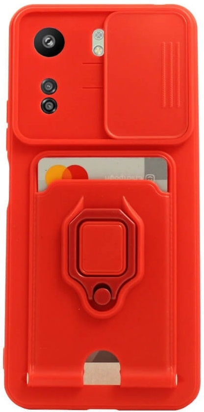 Bodycell Multifunction - Ανθεκτική Θήκη Xiaomi Redmi 13C 4G / Poco C65 με Λουράκι Λαιμού / Κάλυμμα Κάμερας / Ring Holder / Υπ