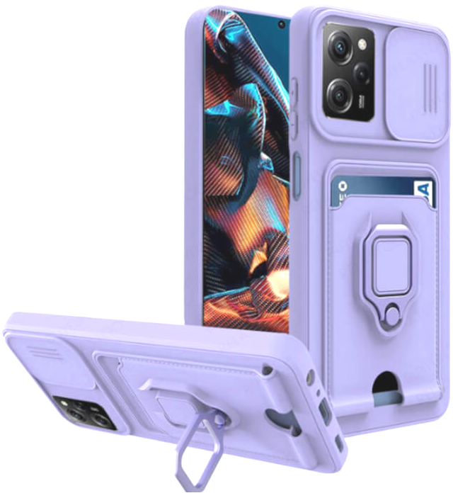 Bodycell Multifunction - Ανθεκτική Θήκη Xiaomi Redmi Note 12 Pro 5G / Poco X5 Pro με Λουράκι Λαιμού / Κάλυμμα Κάμερας / Ring 