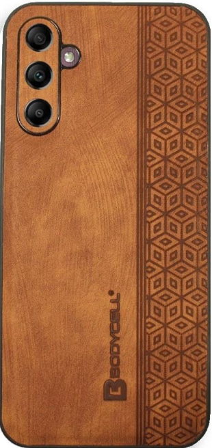 Bodycell Pattern Leather - Σκληρή Θήκη Samsung Galaxy A14 - Brown (5206015068706)