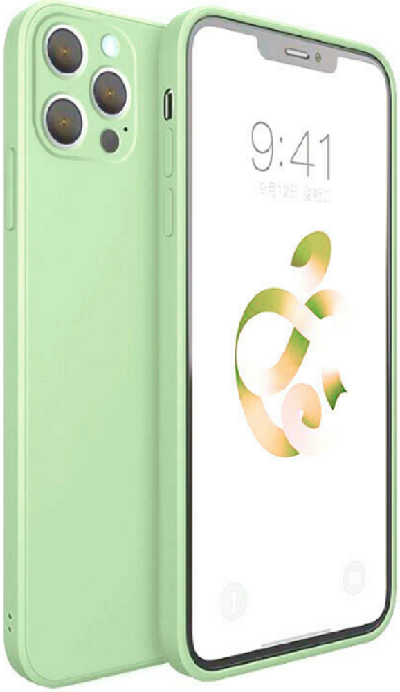 Bodycell Square Liquid Θήκη Σιλικόνης - Apple iPhone 13 Pro Max - Light Green (5206015058189)