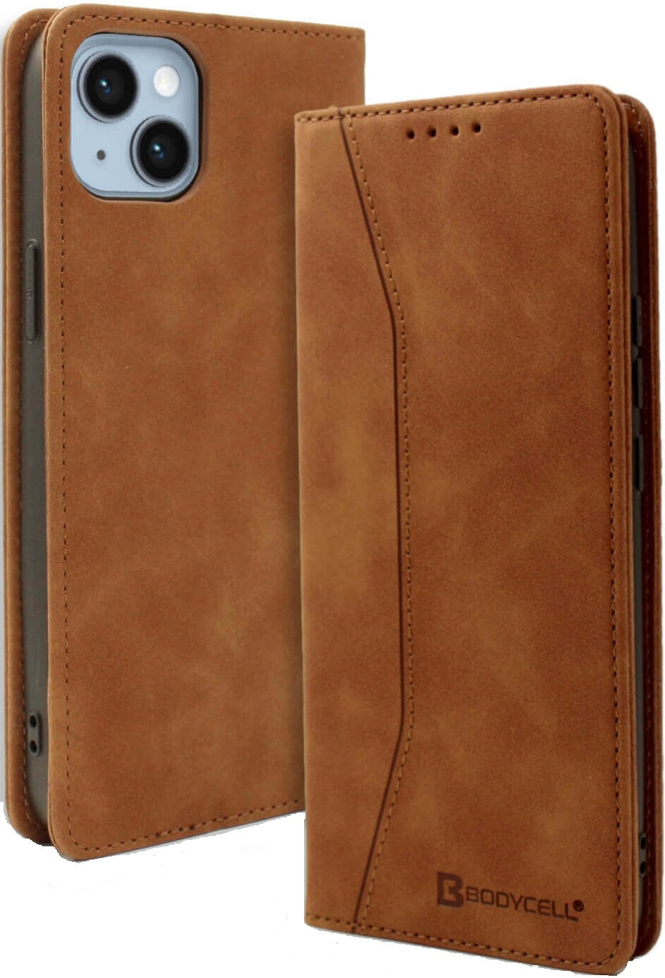 Bodycell Θήκη - Πορτοφόλι Apple iPhone 15 - Brown (5206015073168)